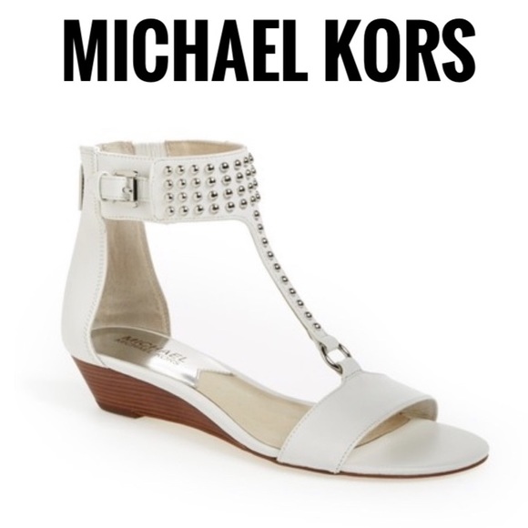 michael kors celena wedge low heel sandals shoes 9 - Picture 1 of 4